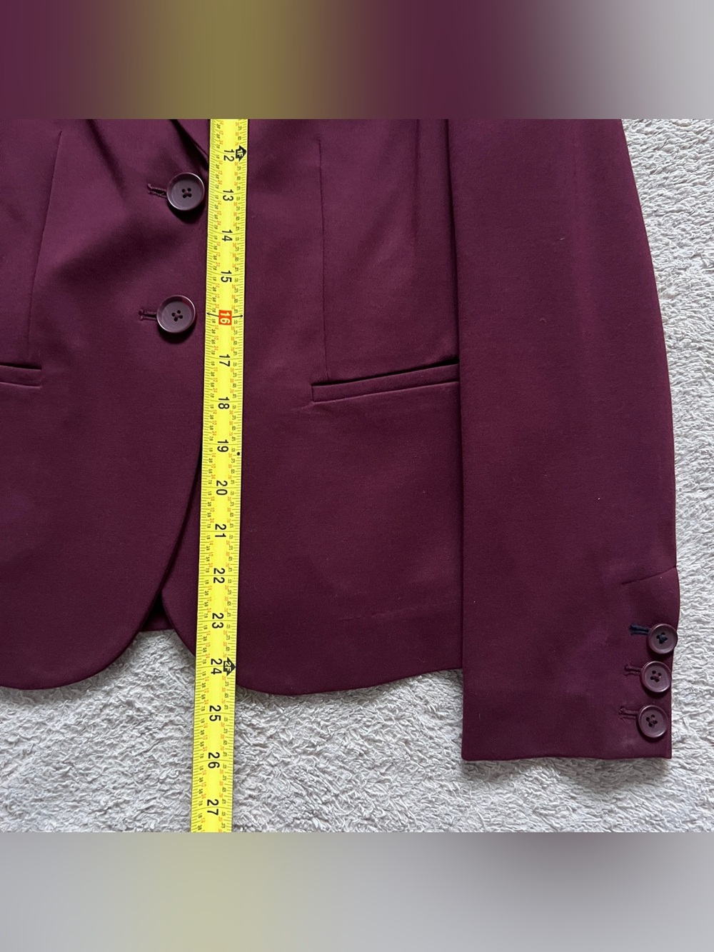 Boden Burgundy Blazer Preppy Minimalist Quiet Luxury Office Business Sz 4 - Picture 6 of 9